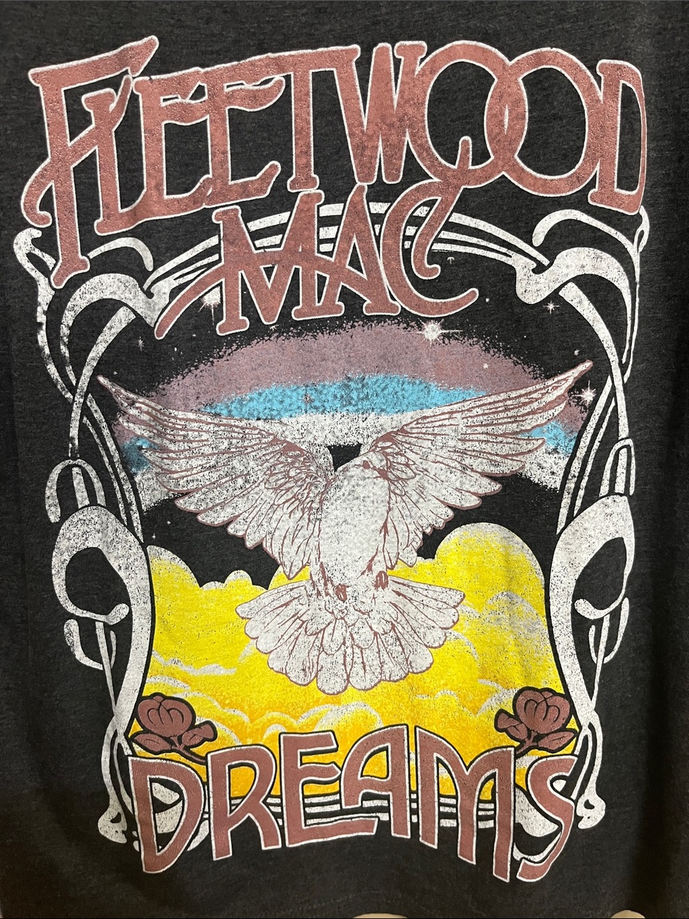 Fleetwood Mac 'Dreams' Graphic Tee - Black with Yellow & Pink Accent